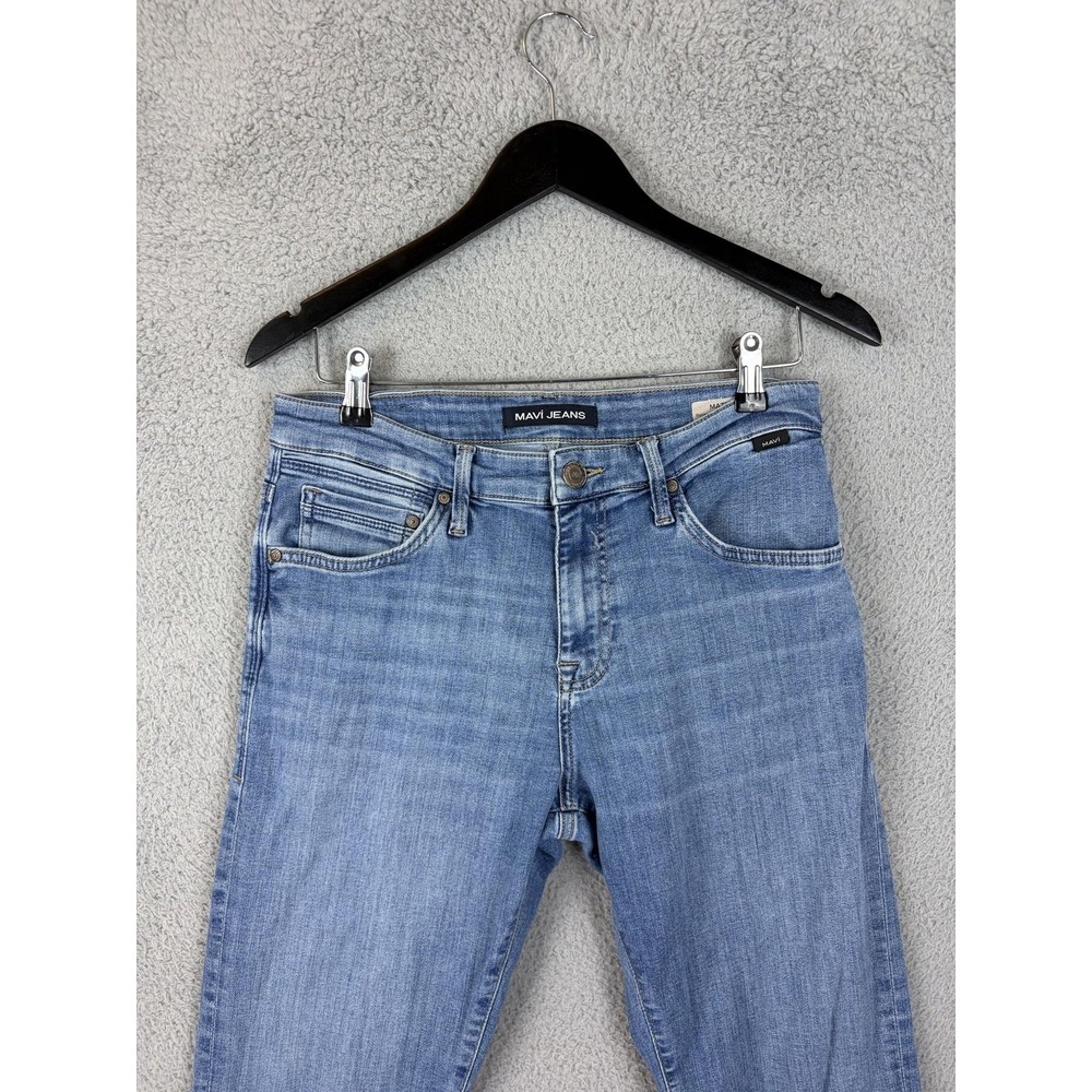 Mavi Matt Jeans Mens 29x30 Blue Light Wash Relaxed Straight Stretch Denim Mens